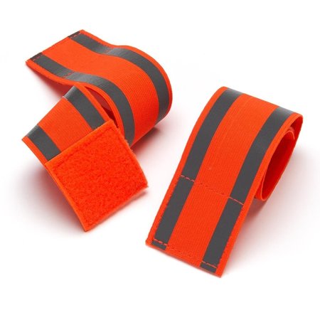 BLACK MOUNTAIN PRODUCTS Orange Reflective Bands for Running Walking  Safety Set of 2 Reflective Band Orange 2